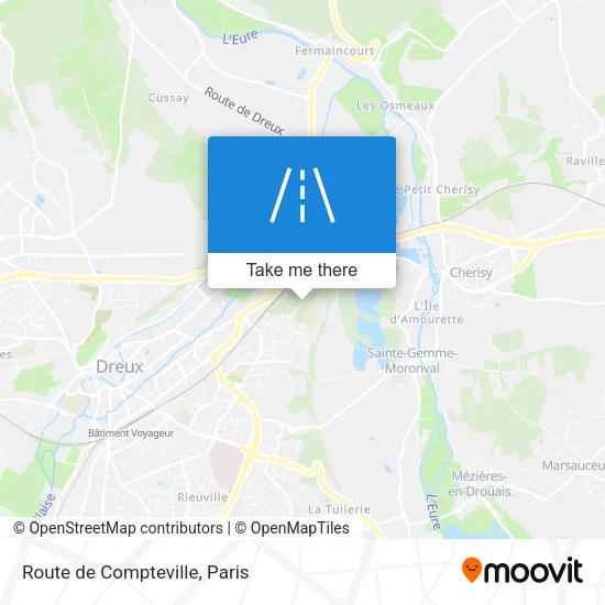 Route de Compteville map