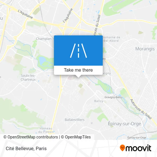 Cité Bellevue map
