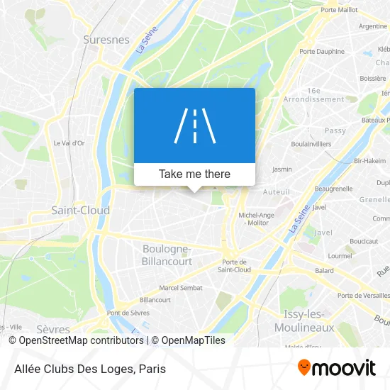 Allée Clubs Des Loges map