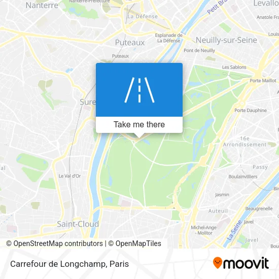 Carrefour de Longchamp map