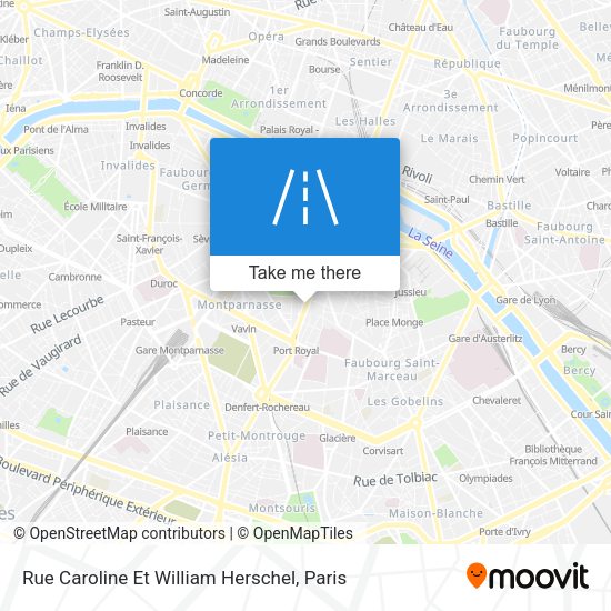 Rue Caroline Et William Herschel map