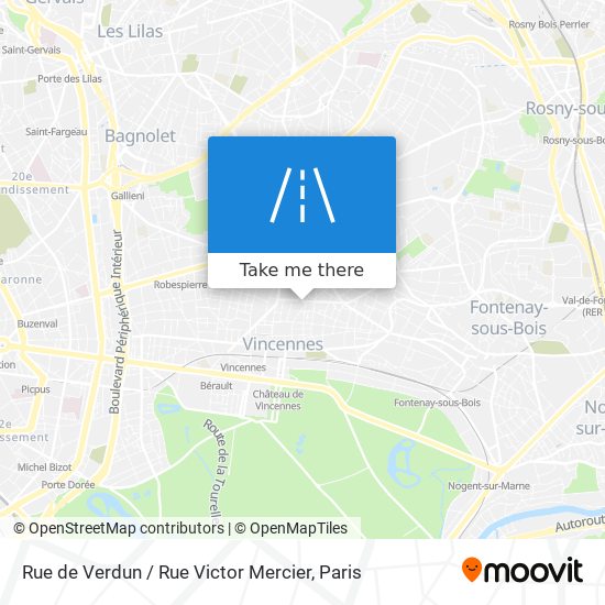 Mapa Rue de Verdun / Rue Victor Mercier