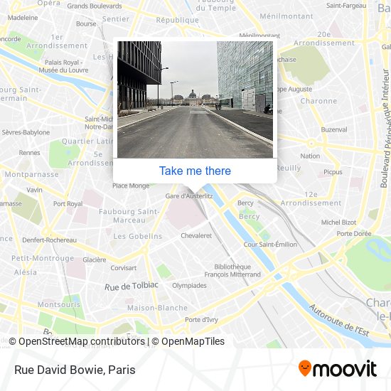 Rue David Bowie map