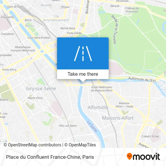 Place du Confluent France-Chine map