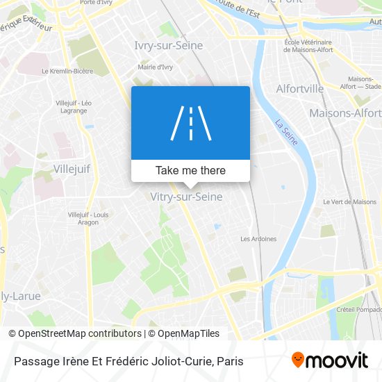 Mapa Passage Irène Et Frédéric Joliot-Curie