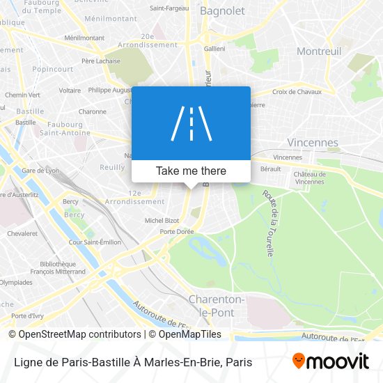 Ligne de Paris-Bastille À Marles-En-Brie map
