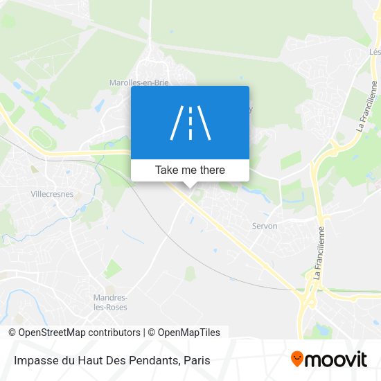 Impasse du Haut Des Pendants map