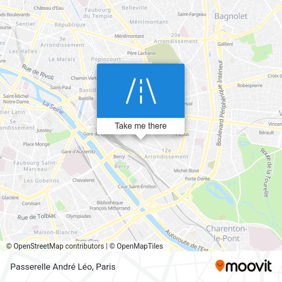 Passerelle André Léo map