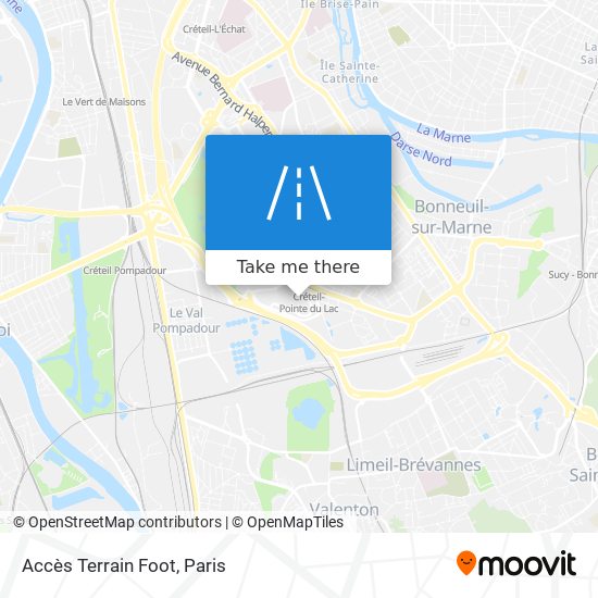 Mapa Accès Terrain Foot