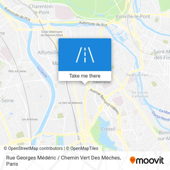 Rue Georges Médéric / Chemin Vert Des Mèches map