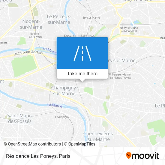 Résidence Les Poneys map