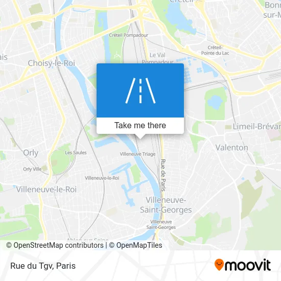 Rue du Tgv map