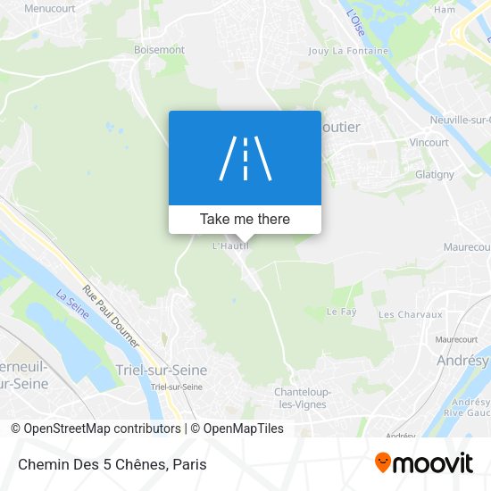 Chemin Des 5 Chênes map