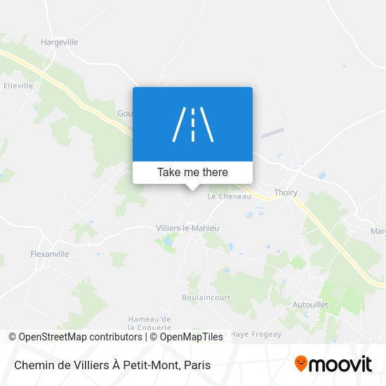 Chemin de Villiers À Petit-Mont map