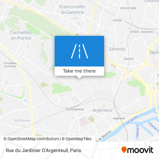 Mapa Rue du Jardinier D'Argenteuil
