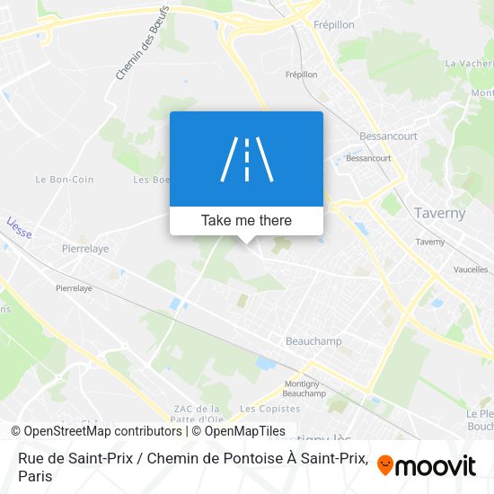 Rue de Saint-Prix / Chemin de Pontoise À Saint-Prix map
