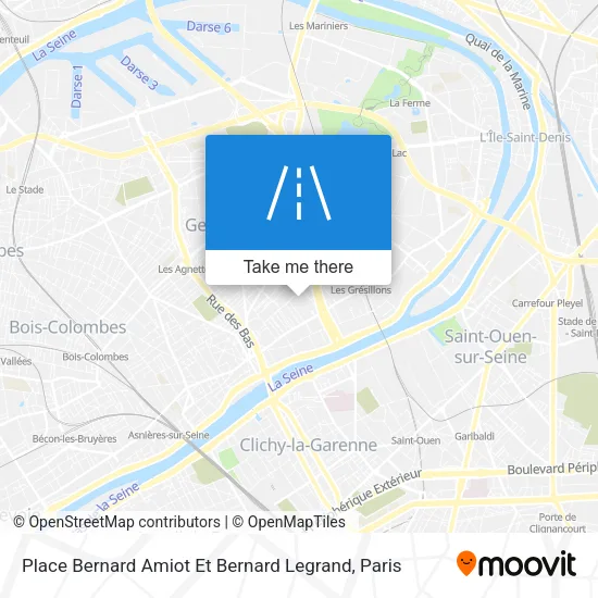 Place Bernard Amiot Et Bernard Legrand map