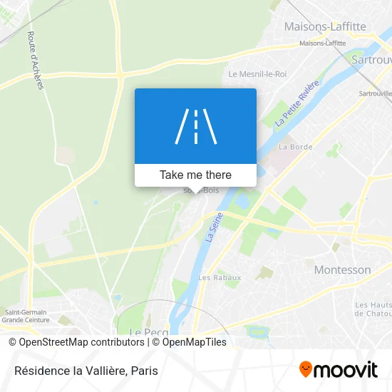 Résidence la Vallière map