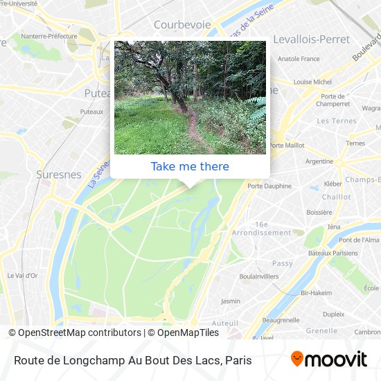 Mapa Route de Longchamp Au Bout Des Lacs