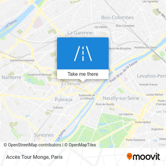 Accès Tour Monge map