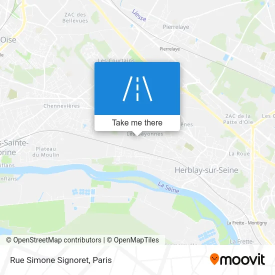 Mapa Rue Simone Signoret