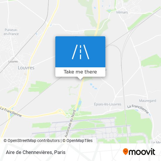 Aire de Chennevières map