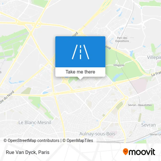 Rue Van Dyck map