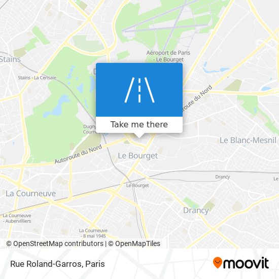 Rue Roland-Garros map