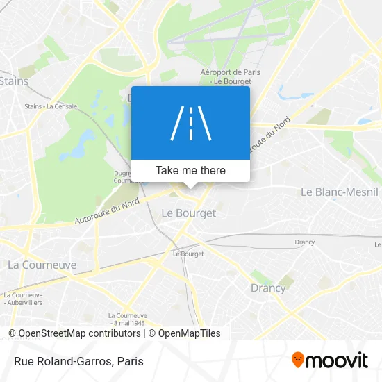 Rue Roland-Garros map