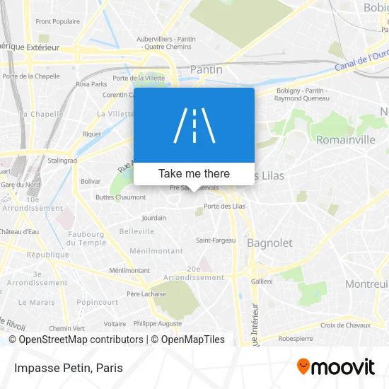 Impasse Petin map