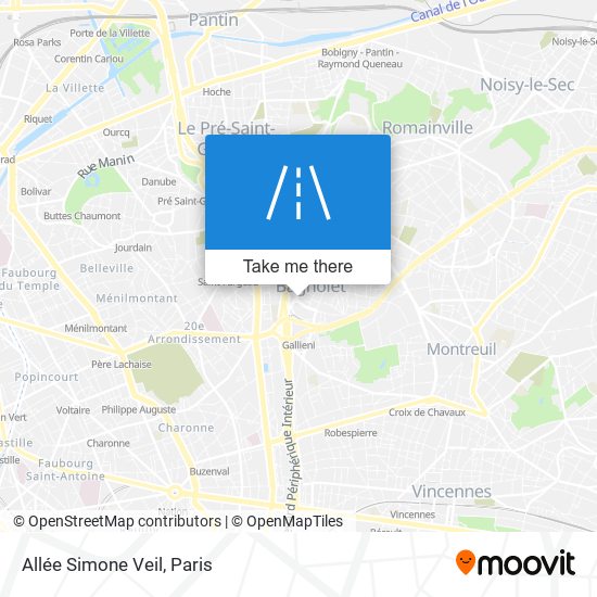 Mapa Allée Simone Veil