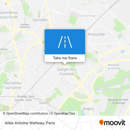 Allée Antoine Watteau map