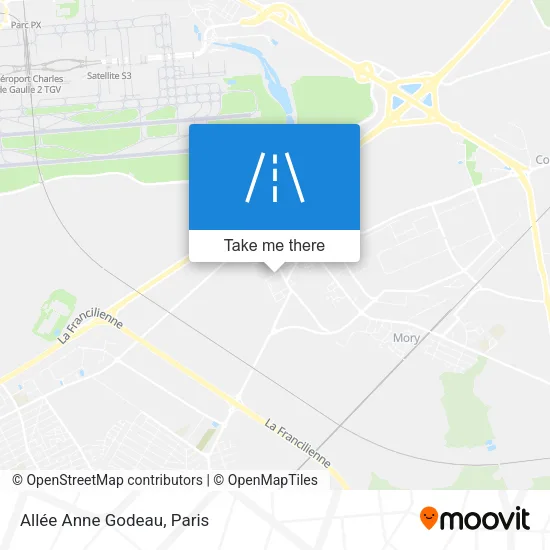 Mapa Allée Anne Godeau