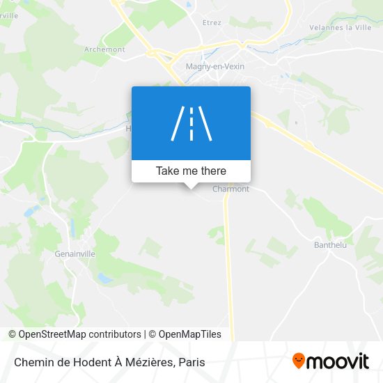 Chemin de Hodent À Mézières map