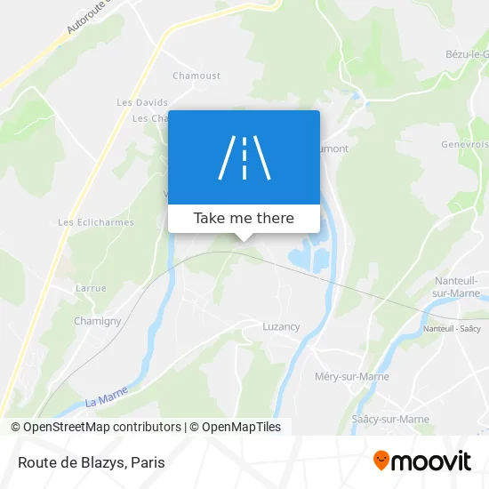 Route de Blazys map
