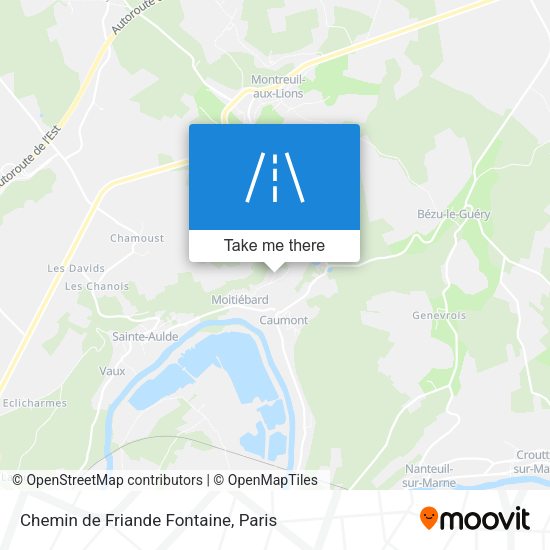 Chemin de Friande Fontaine map