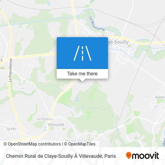 Chemin Rural de Claye-Souilly À Villevaudé map