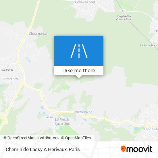 Chemin de Lassy À Hérivaux map
