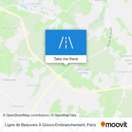 Ligne de Beauvais À Gisors-Embranchement map