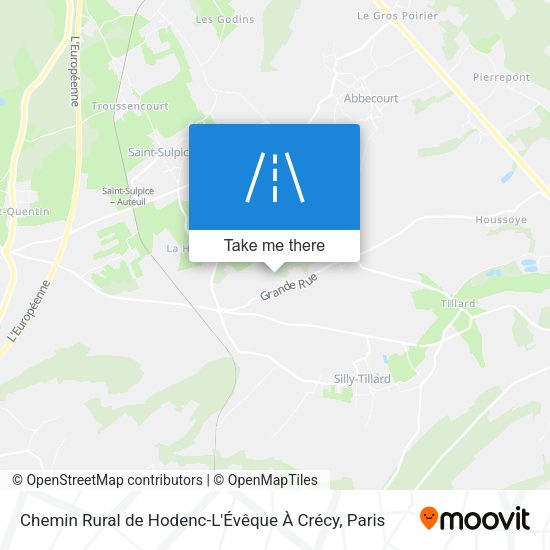 Chemin Rural de Hodenc-L'Évêque À Crécy map