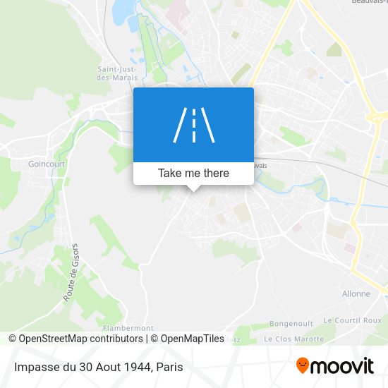 Impasse du 30 Aout 1944 map