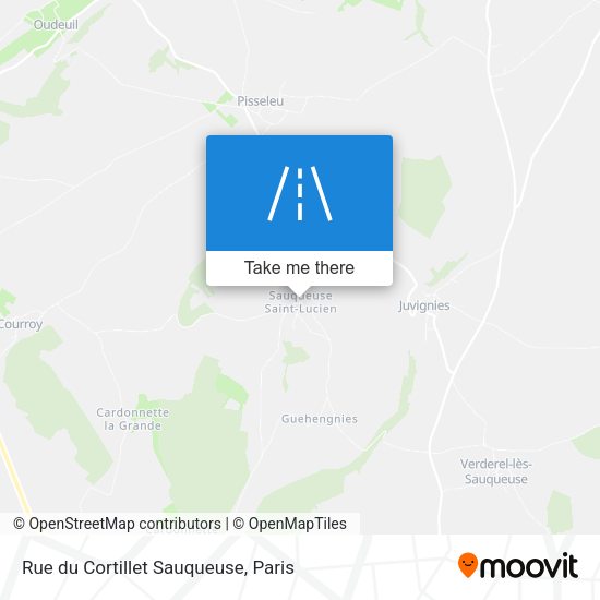 Rue du Cortillet Sauqueuse map