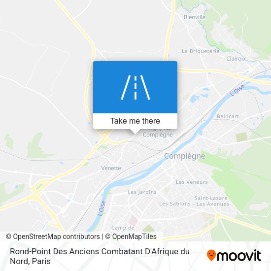Rond-Point Des Anciens Combatant D'Afrique du Nord map