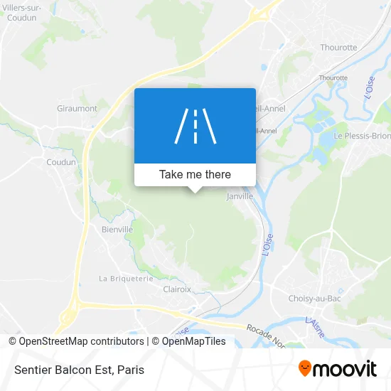 Sentier Balcon Est map