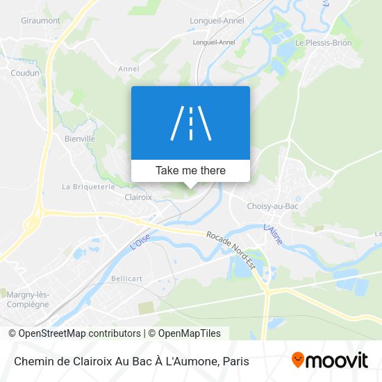 Chemin de Clairoix Au Bac À L'Aumone map