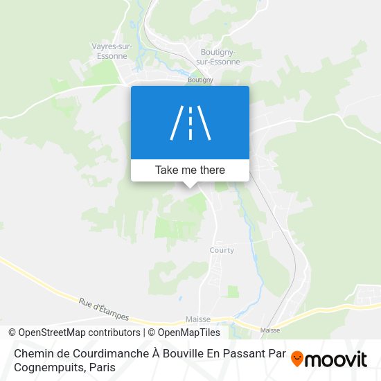 Chemin de Courdimanche À Bouville En Passant Par Cognempuits map