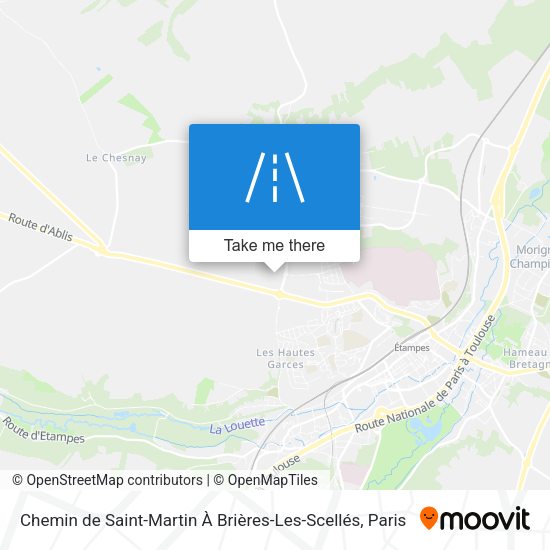 Chemin de Saint-Martin À Brières-Les-Scellés map