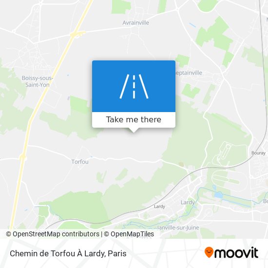 Chemin de Torfou À Lardy map
