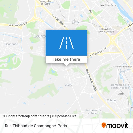 Mapa Rue Thibaud de Champagne