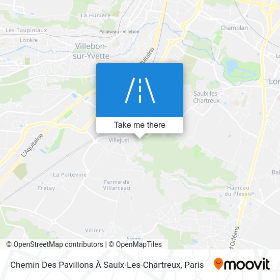 Chemin Des Pavillons À Saulx-Les-Chartreux map